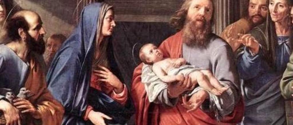 honor al viejo Simeón y la profetisa Ana